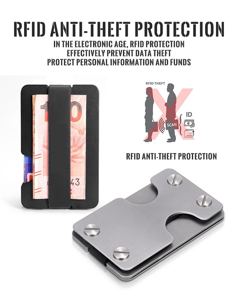 Multifunction Metal Key Holder and Minimalist Credit Card Money Clip Wallet for Men