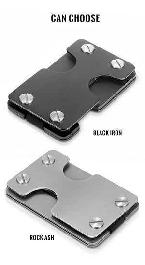 Multifunction Metal Key Holder and Minimalist Credit Card Money Clip Wallet for Men