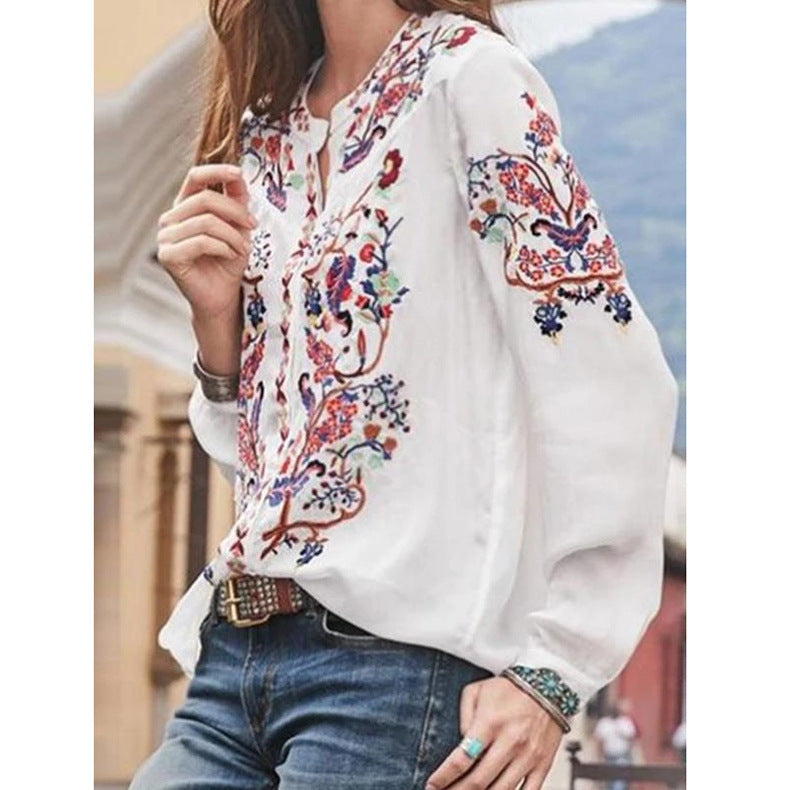 Flower long sleeve shirt