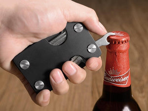 Multifunction Metal Key Holder and Minimalist Credit Card Money Clip Wallet for Men
