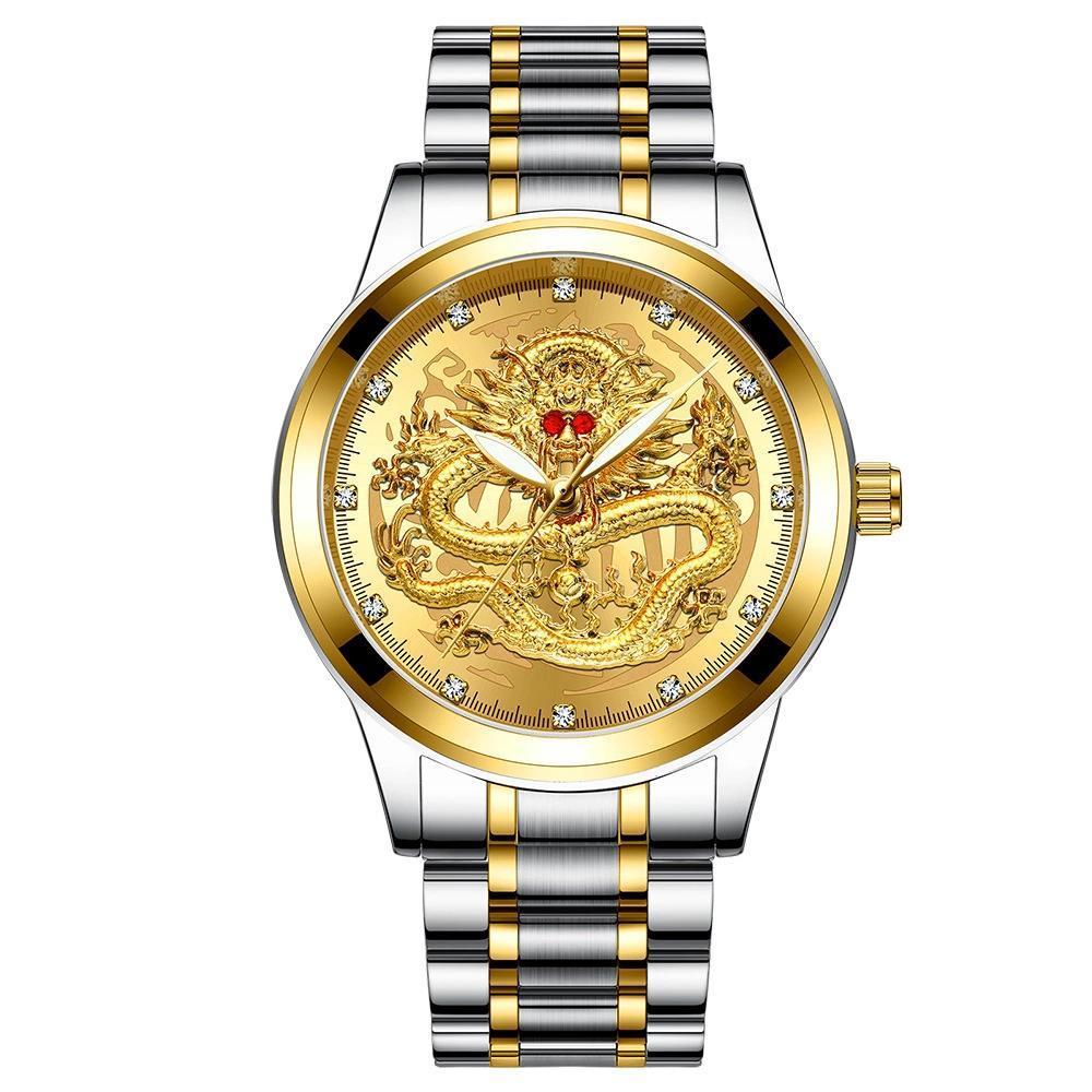 Holiday gift Golden luxury waterproof fashion watch