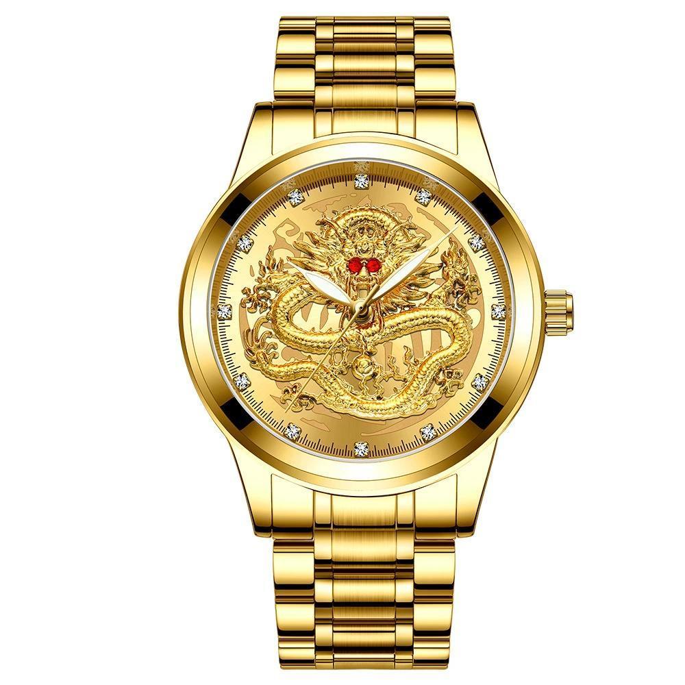 Holiday gift Golden luxury waterproof fashion watch