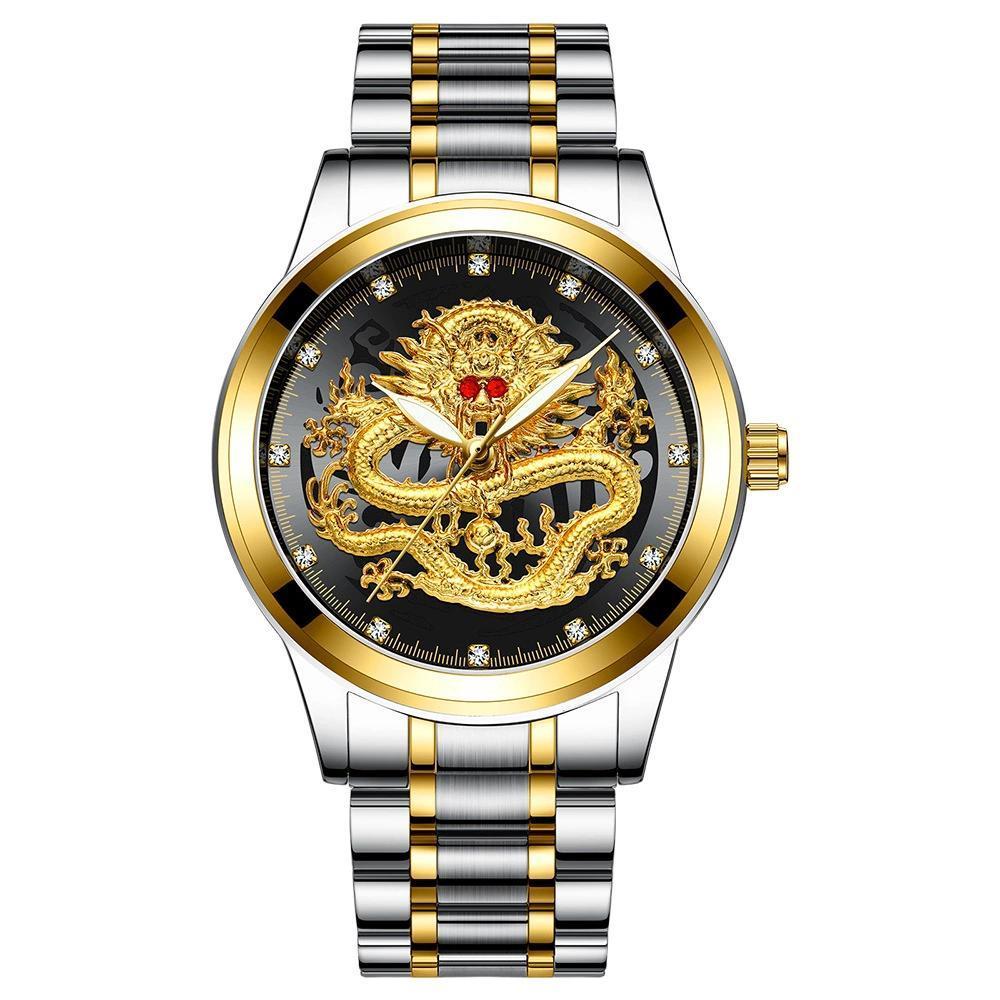 Holiday gift Golden luxury waterproof fashion watch