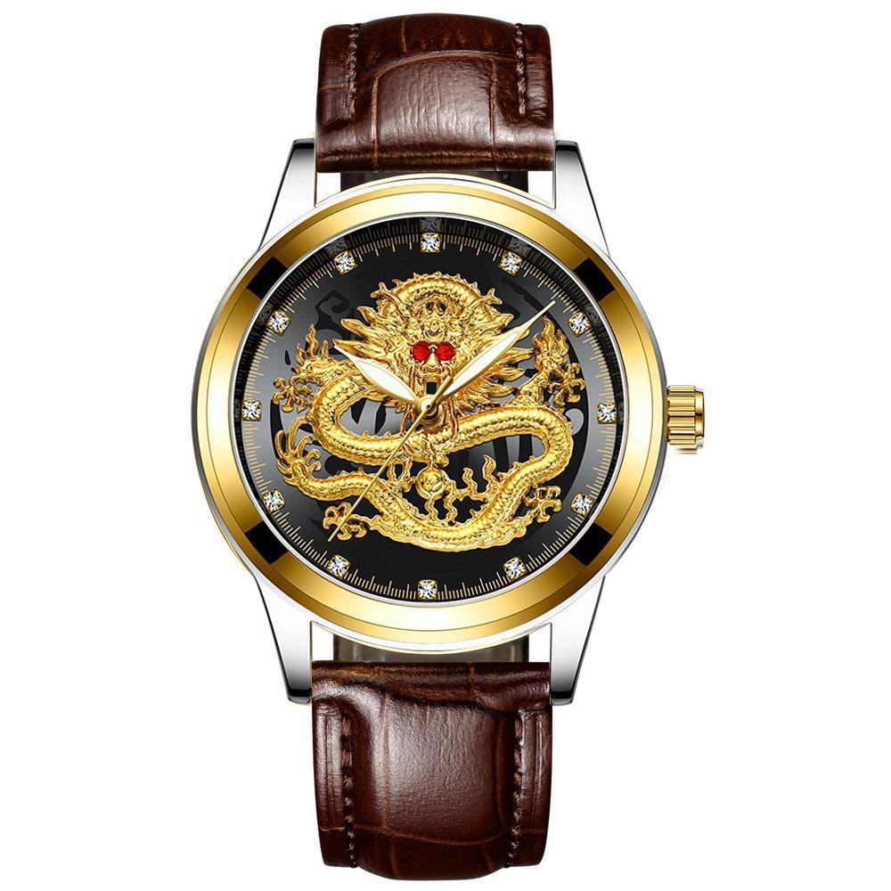 Holiday gift Golden luxury waterproof fashion watch