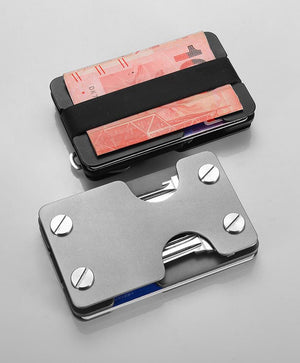 Multifunction Metal Key Holder and Minimalist Credit Card Money Clip Wallet for Men