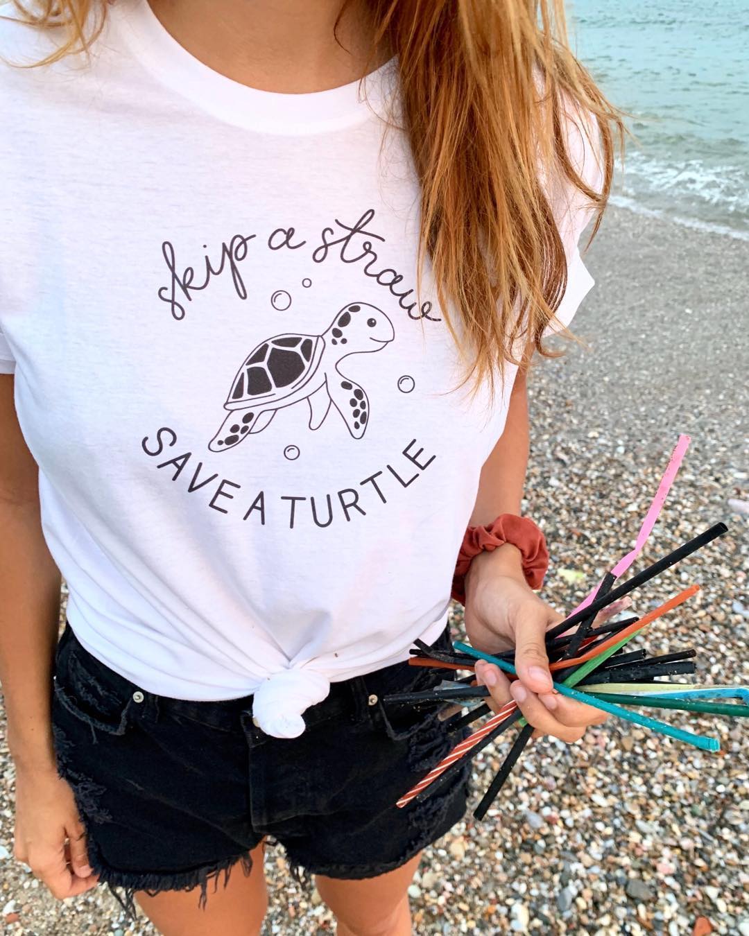 Skip a Straw Save a Turtle Eco Tee