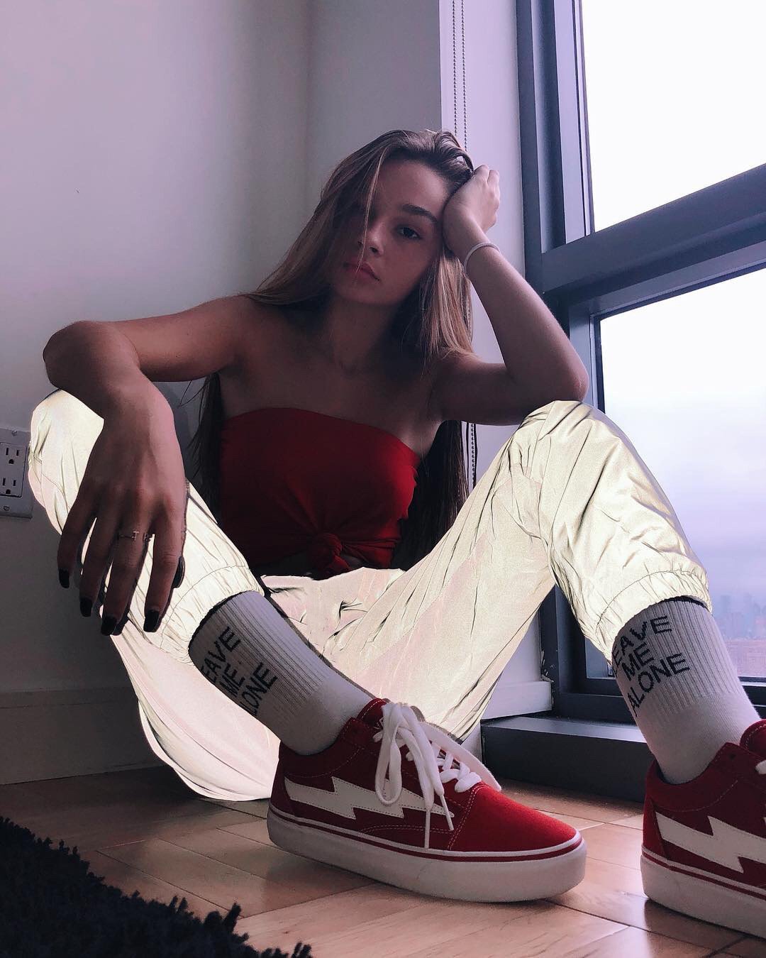 Night Solid Color Pants