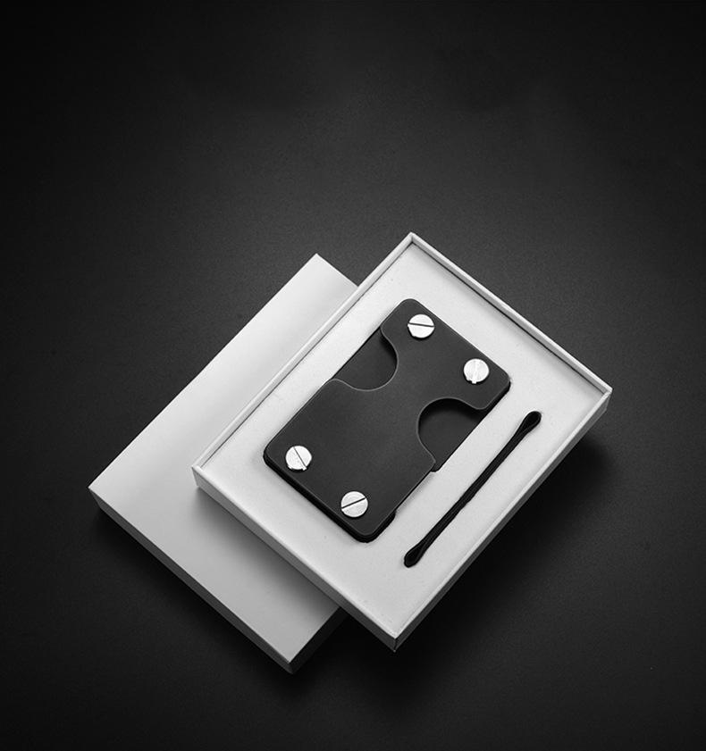 Multifunction Metal Key Holder and Minimalist Credit Card Money Clip Wallet for Men