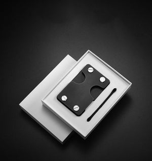 Multifunction Metal Key Holder and Minimalist Credit Card Money Clip Wallet for Men