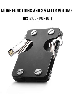 Multifunction Metal Key Holder and Minimalist Credit Card Money Clip Wallet for Men