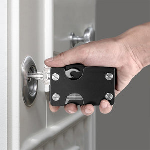 Multifunction Metal Key Holder and Minimalist Credit Card Money Clip Wallet for Men