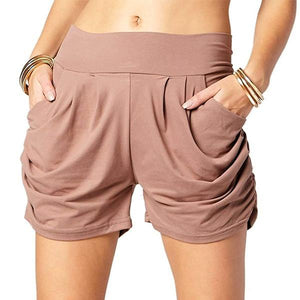 Pleated Comfy Bamboo Soft Harem Shorts