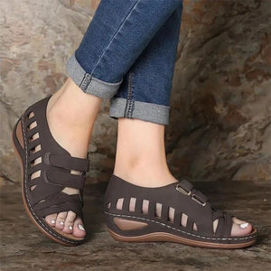 Fashion new hollow wedge sandals and slippers hole shoes women