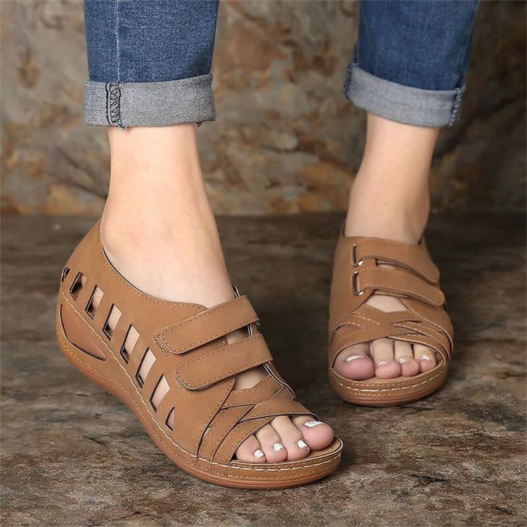 Fashion new hollow wedge sandals and slippers hole shoes women