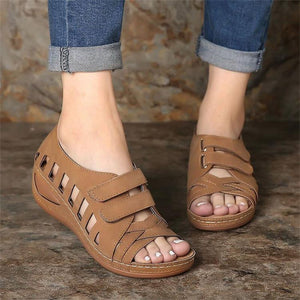 Fashion new hollow wedge sandals and slippers hole shoes women