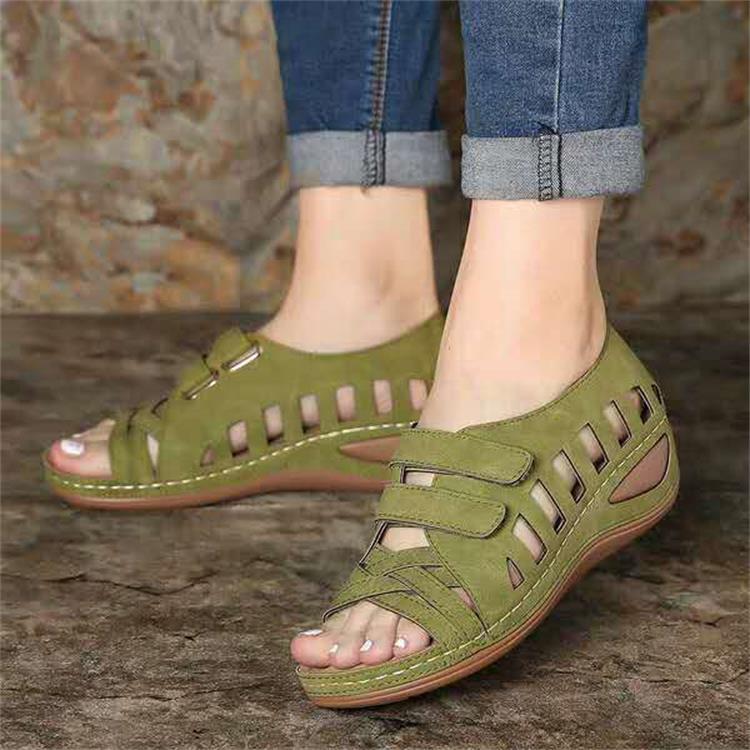Fashion new hollow wedge sandals and slippers hole shoes women