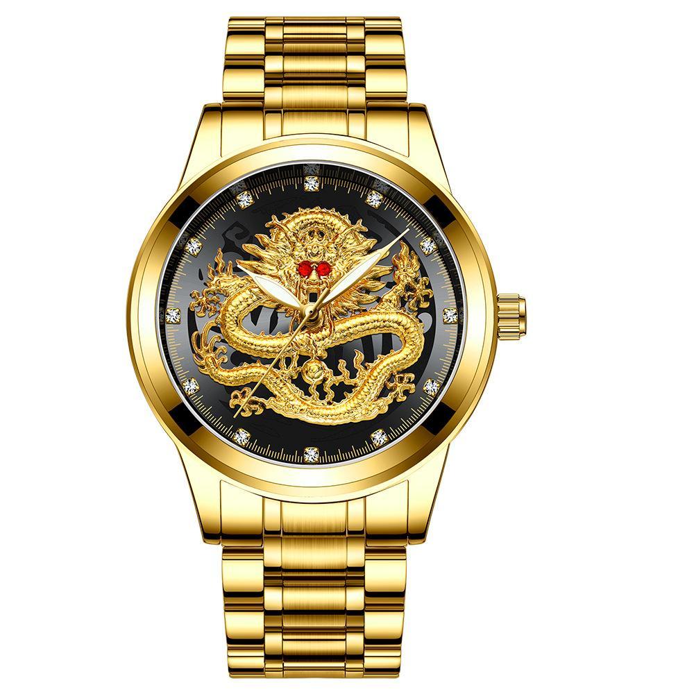Holiday gift Golden luxury waterproof fashion watch