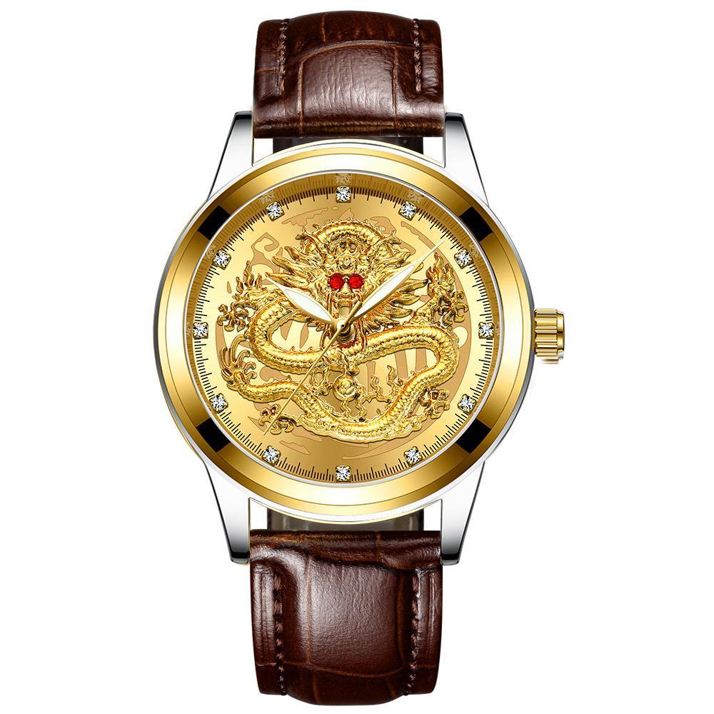 Holiday gift Golden luxury waterproof fashion watch