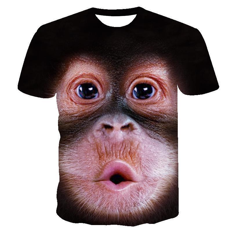 3D Print O-Neck Funny Gorilla T-shirt