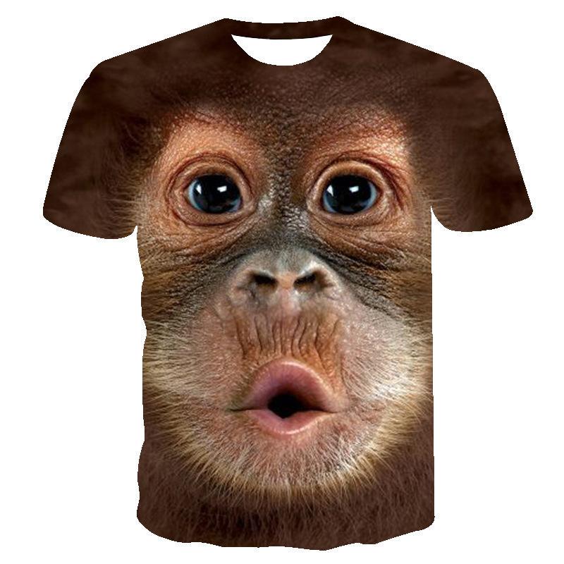 3D Print O-Neck Funny Gorilla T-shirt