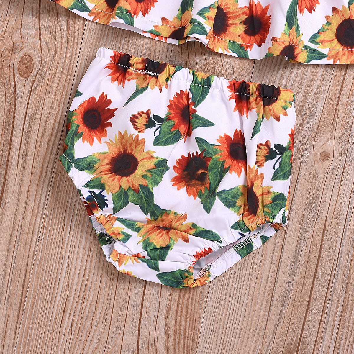 Baby Sunflower Dress + Bottom