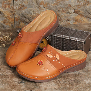 Fashion new Baotou flower wedge sandals