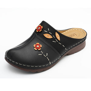 Fashion new Baotou flower wedge sandals