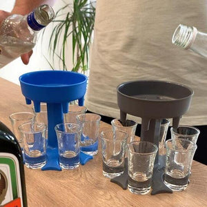 🔥Hot Seller🔥6 Shot Dispenser and Holder/Carrier Caddy Liquor Dispenser Party Gifts Drinking Games Shot Glasses Get The Party Started Faster!