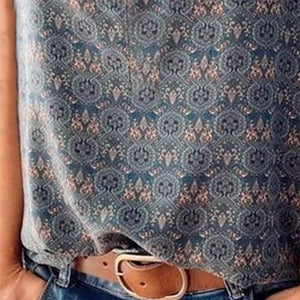 Fashion new trendy V-neck casual printing short-sleeved T-shirt