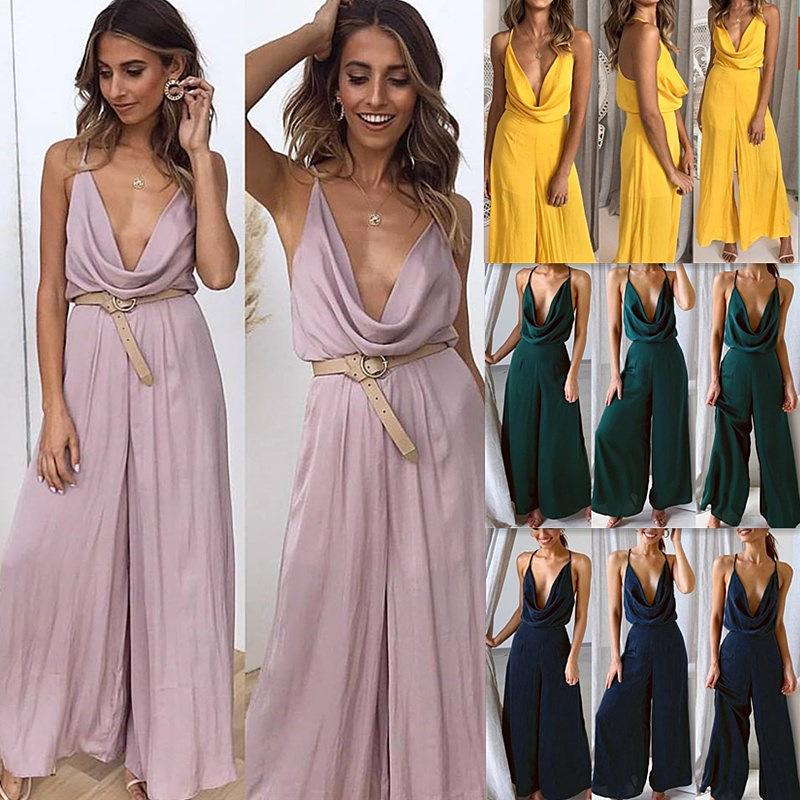 Summer Elegant V-neck Jumpsuit