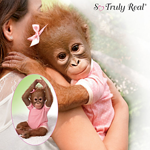 "Annabelle's Hugs" Lifelike Baby Monkey Doll