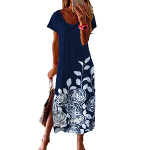 Fashion new ladies hem design chiffon dress
