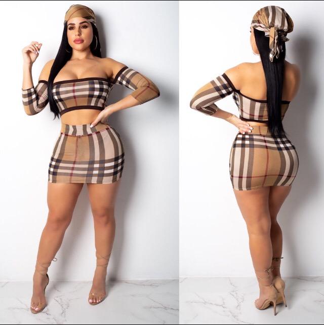 Summer Two Piece Outfit Dress Suit