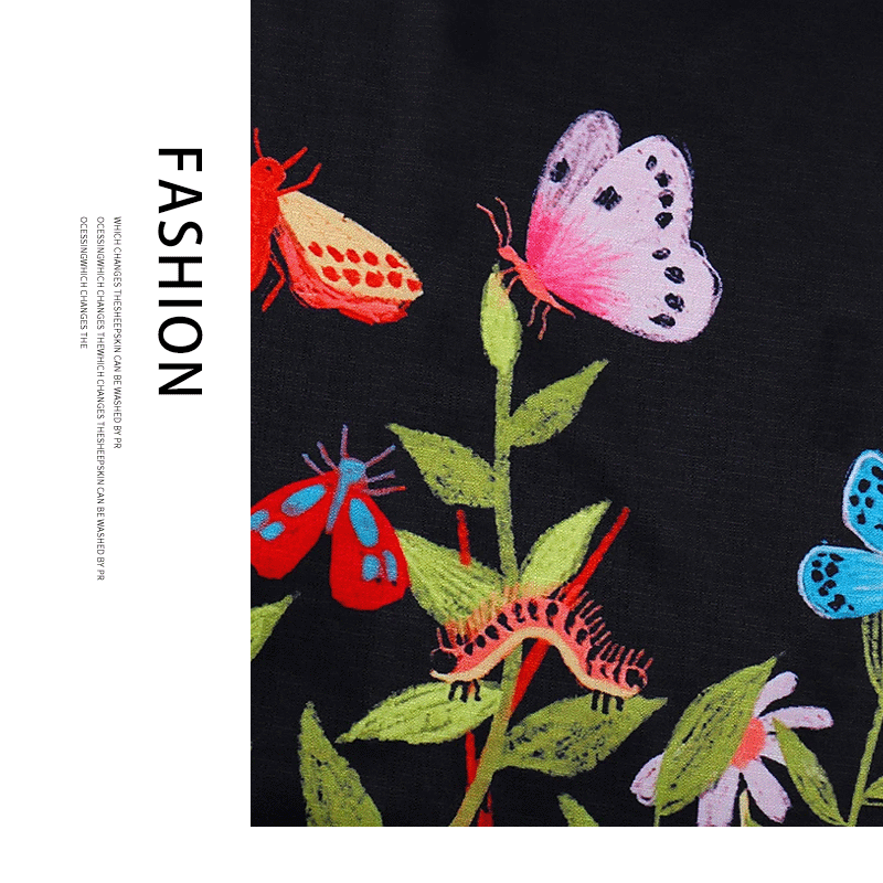 Fashion new butterfly sexy inner wear short and medium printed dress