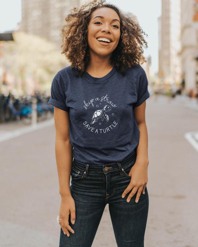 Skip a Straw Save a Turtle Eco Tee