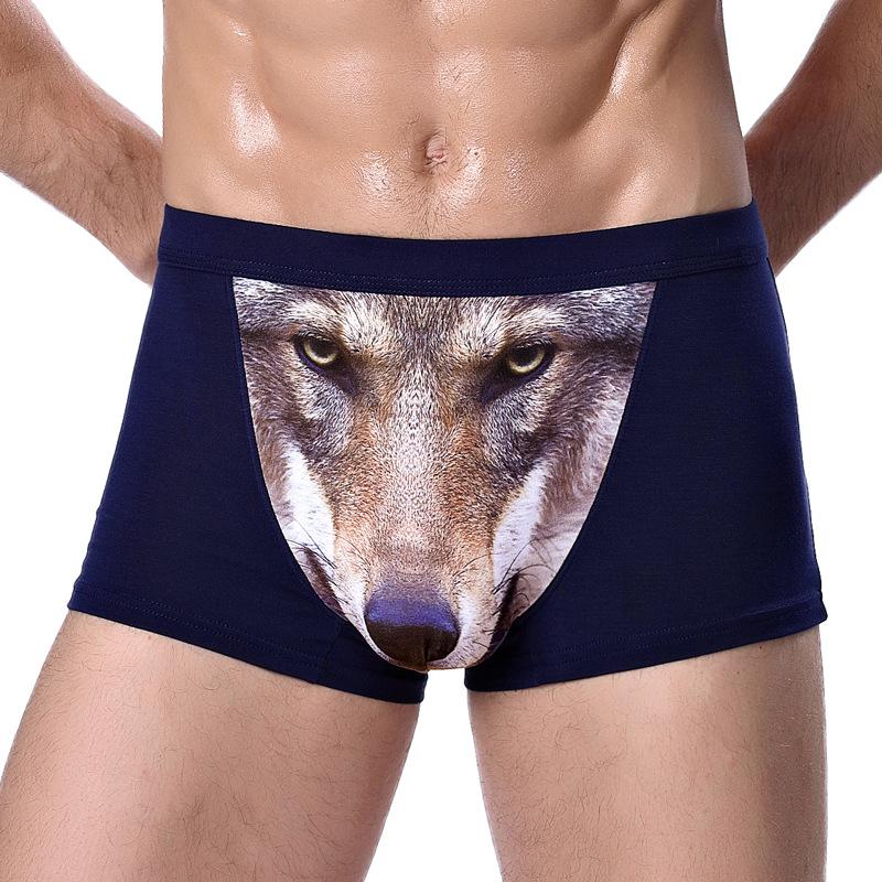 Men's 3D Sexy Fashionable Wolf Animal Boxer Briefs