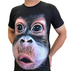 3D Print O-Neck Funny Gorilla T-shirt
