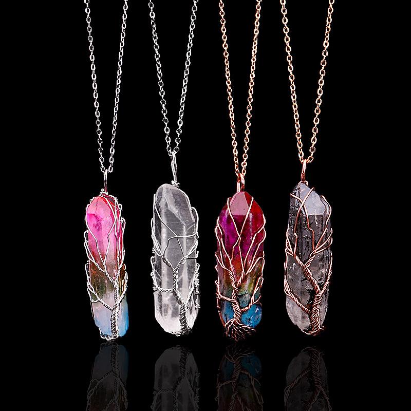 Tree of Life Crystal Stone Necklace