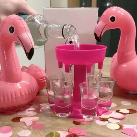 🔥Hot Seller🔥6 Shot Dispenser and Holder/Carrier Caddy Liquor Dispenser Party Gifts Drinking Games Shot Glasses Get The Party Started Faster!