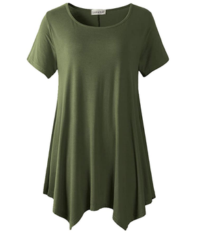 Loose fit comfortable panel T-shirt