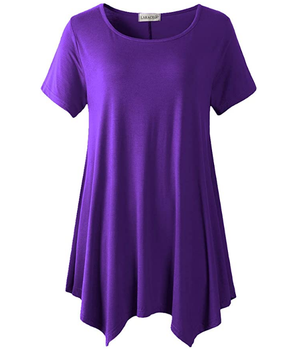 Loose fit comfortable panel T-shirt