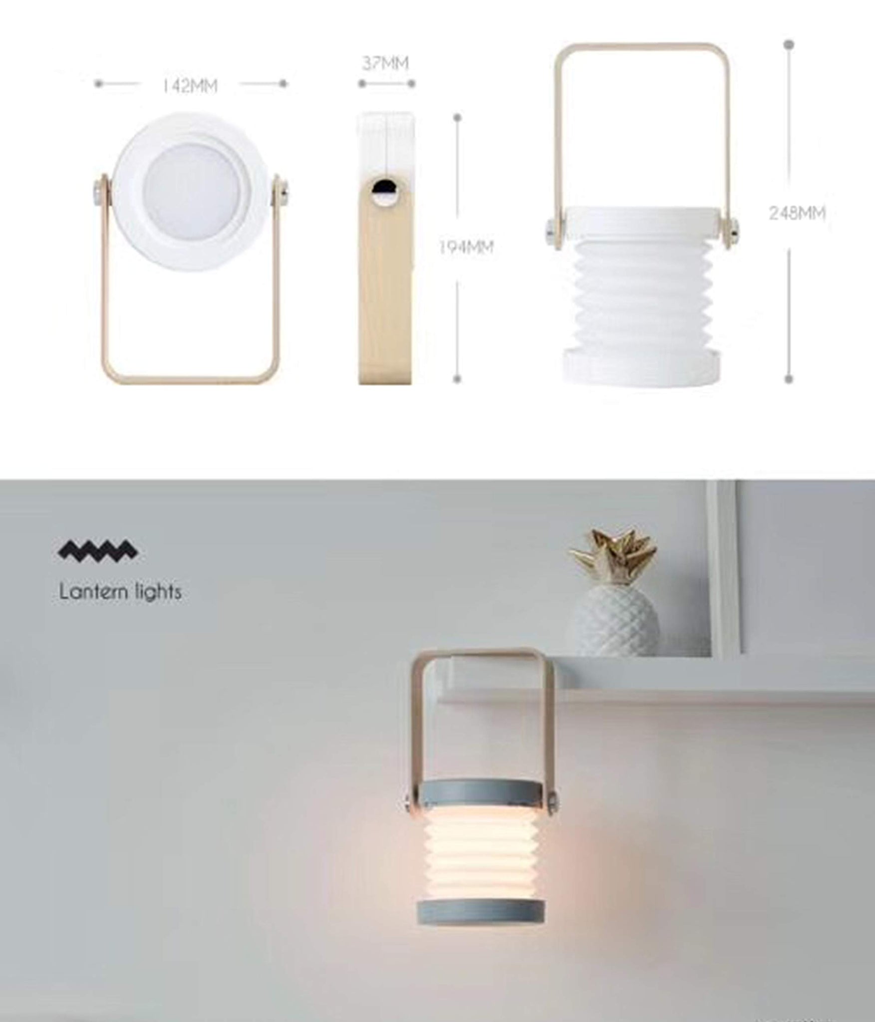 Foldable Touch Dimmable Reading LED Night Light