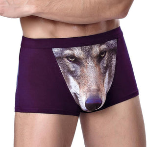 Men's 3D Sexy Fashionable Wolf Animal Boxer Briefs
