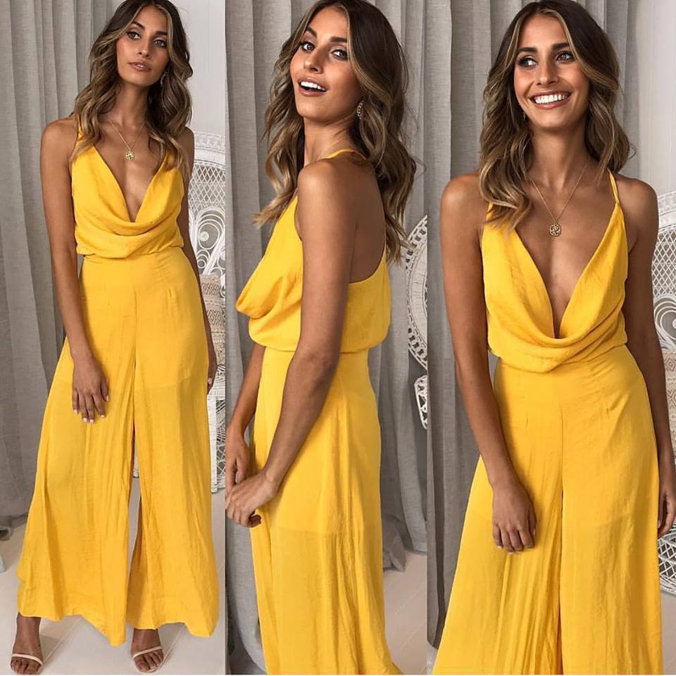 Summer Elegant V-neck Jumpsuit