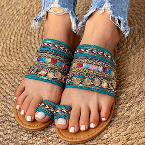 Boho Handmade Turquoise Sandals
