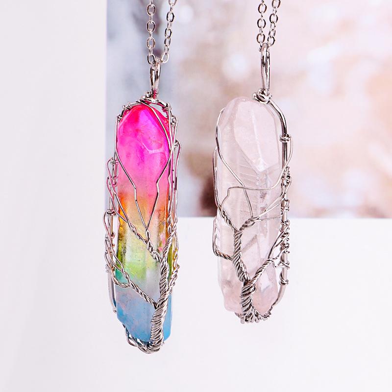 Tree of Life Crystal Stone Necklace