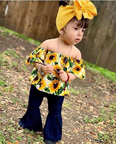 Sunflower Off Shoulder Shirt + Jeans