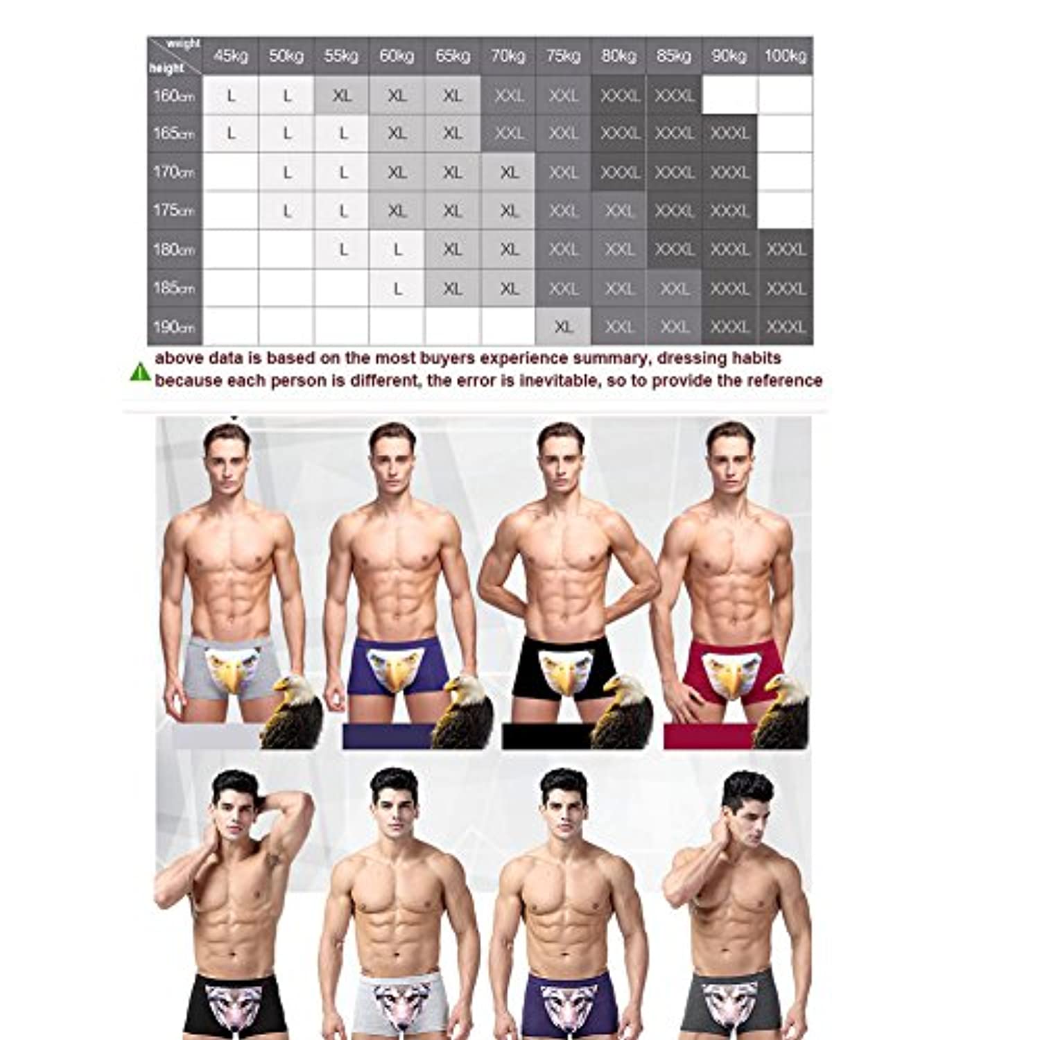 Men's 3D Sexy Fashionable Wolf Animal Boxer Briefs
