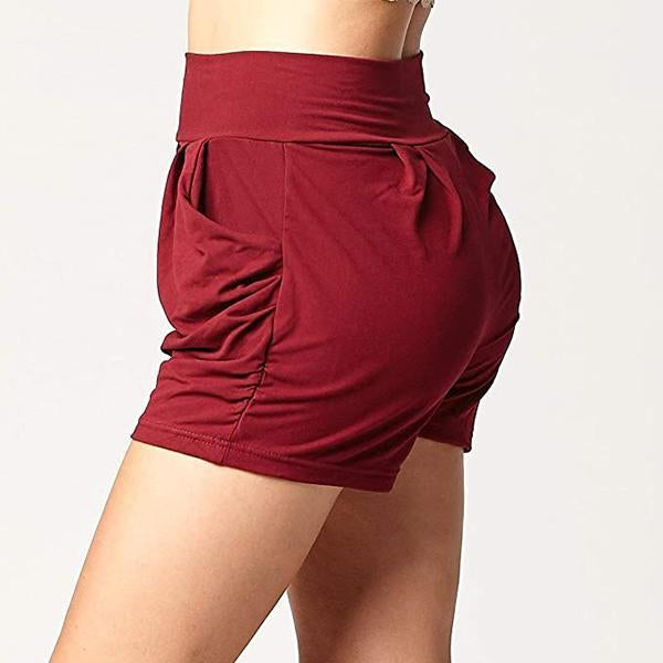 Pleated Comfy Bamboo Soft Harem Shorts
