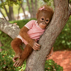"Annabelle's Hugs" Lifelike Baby Monkey Doll